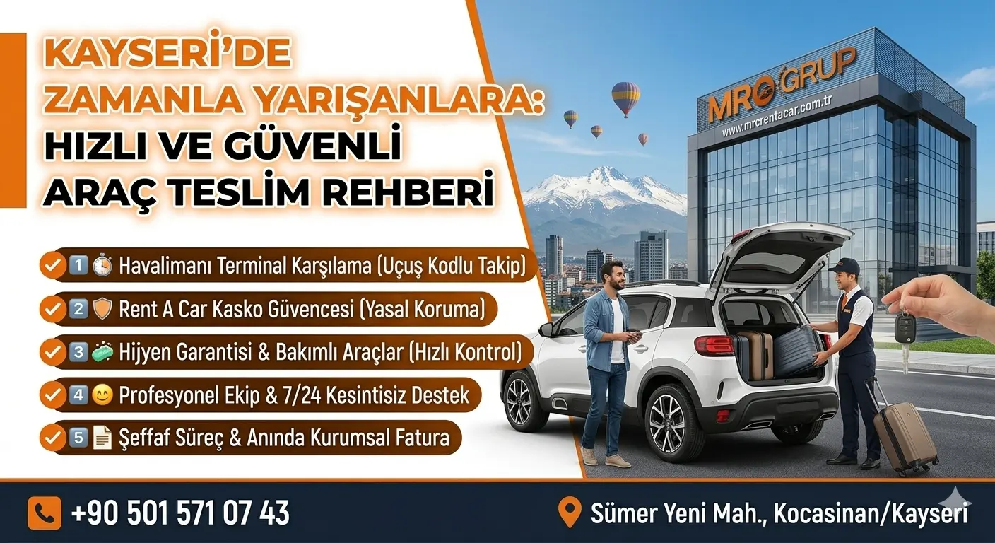 Kayseri Erkilet Havalimanı’nda Zamanla Yarışanlara: Hızlı Araç Teslim Rehberi