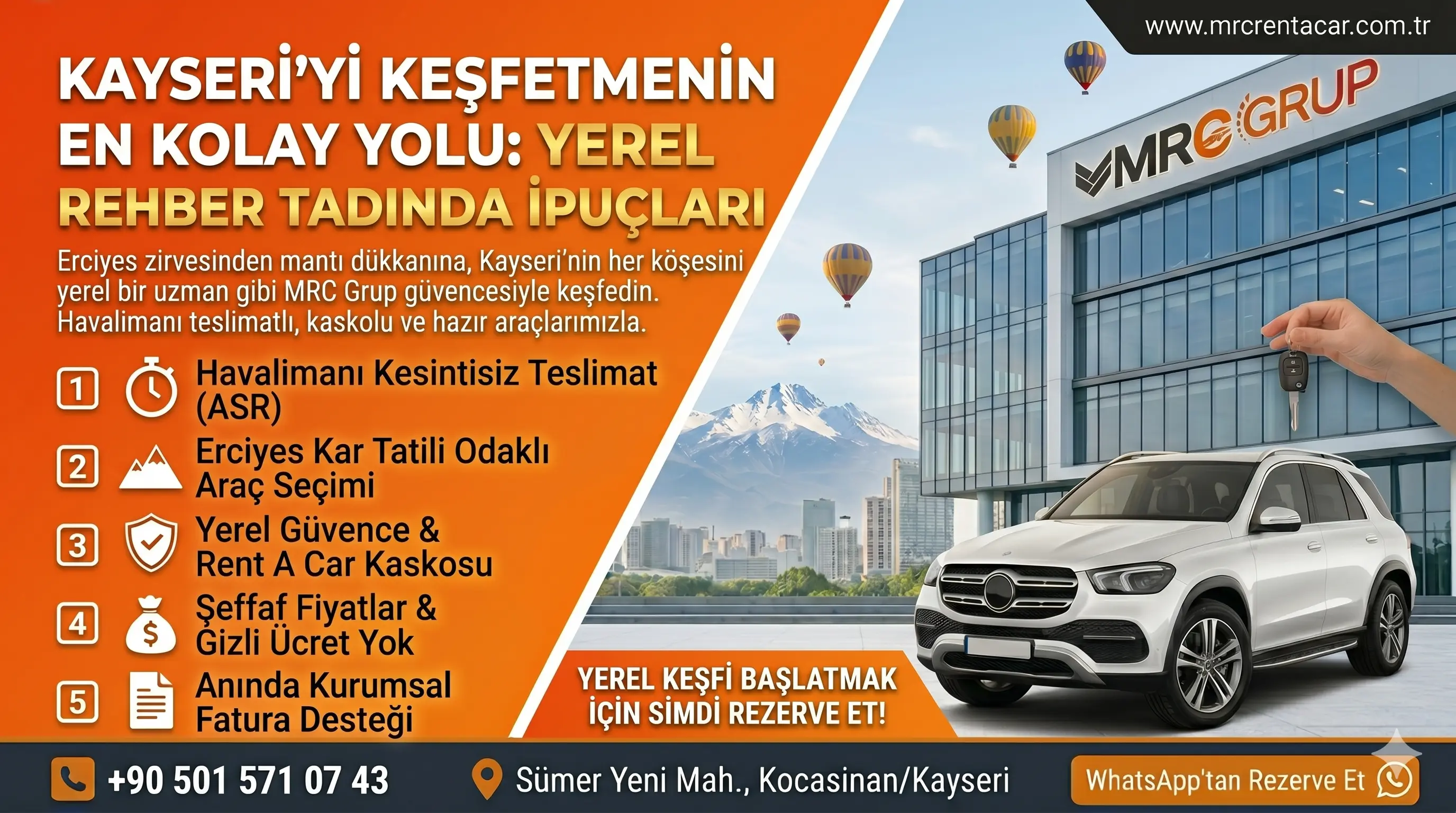 Kayseri’yi Keşfetmenin En Kolay Yolu: Yerel Rehber Tadında Araç Kiralama İpuçları